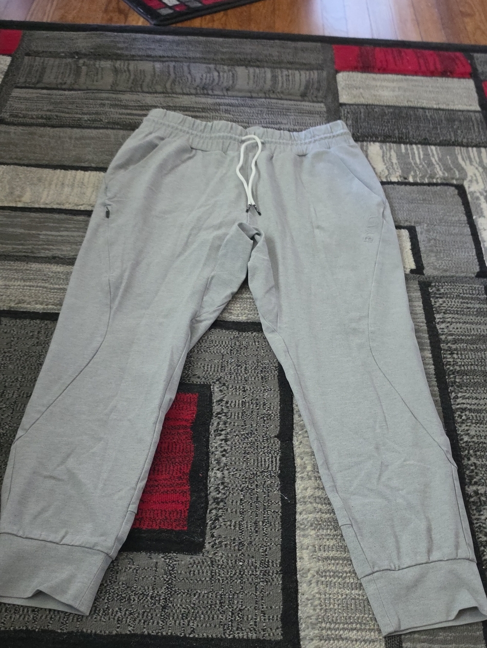 BYLT Basics Light Gray Men's Joggers with Drawstring Cuffs